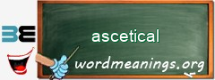 WordMeaning blackboard for ascetical